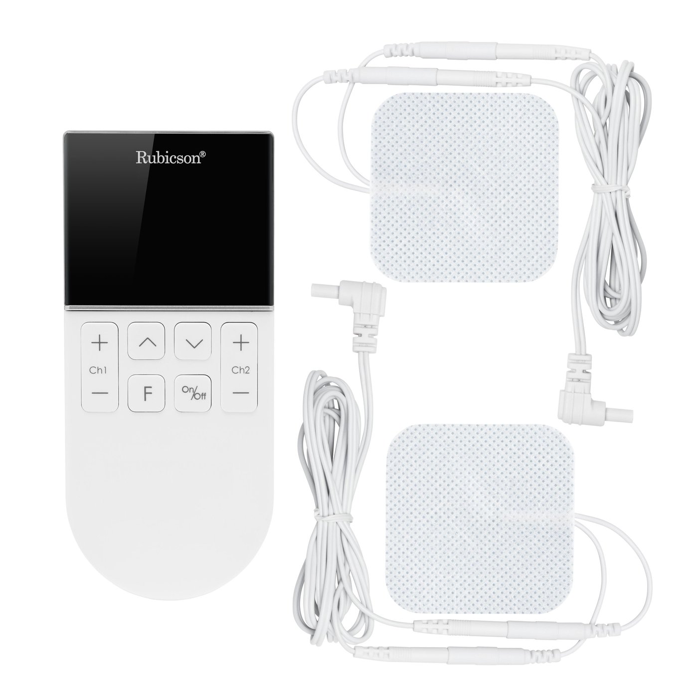 Rubicson TENS/EMS-muskelstimulator med 4 elektrodeplater