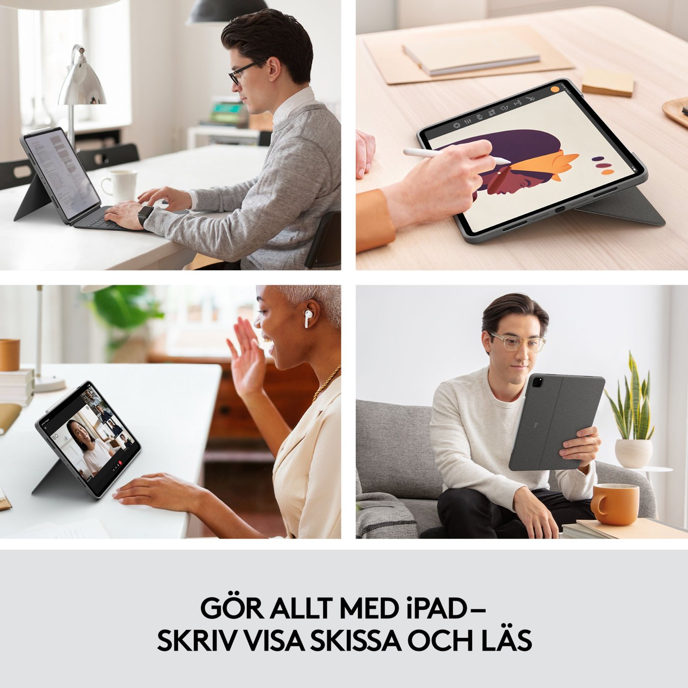 Logitech Combo Touch för iPad Pro 12,9” (5 & 6 gen.)