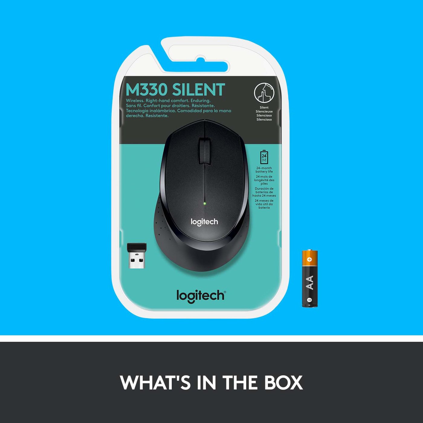 Logitech M330 Silent Stille trådløs mus