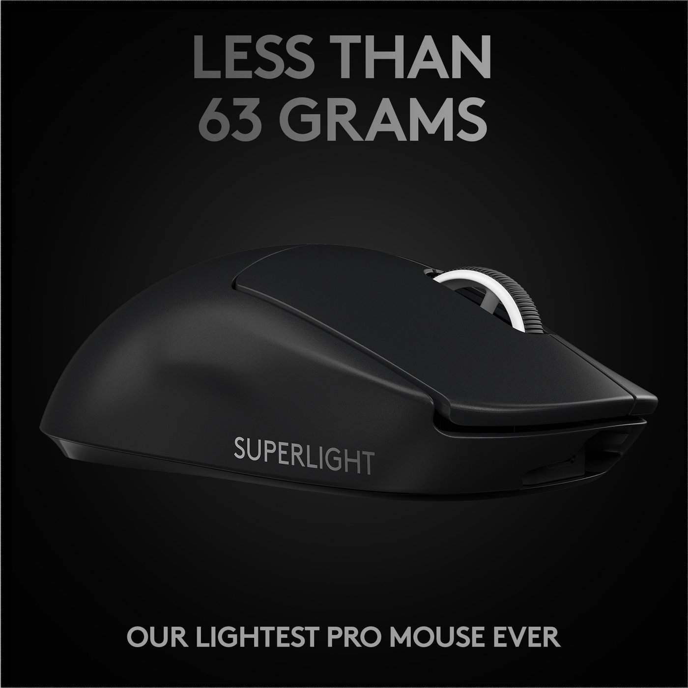 Logitech G Pro X Superlight Trådløs gamingmus Svart