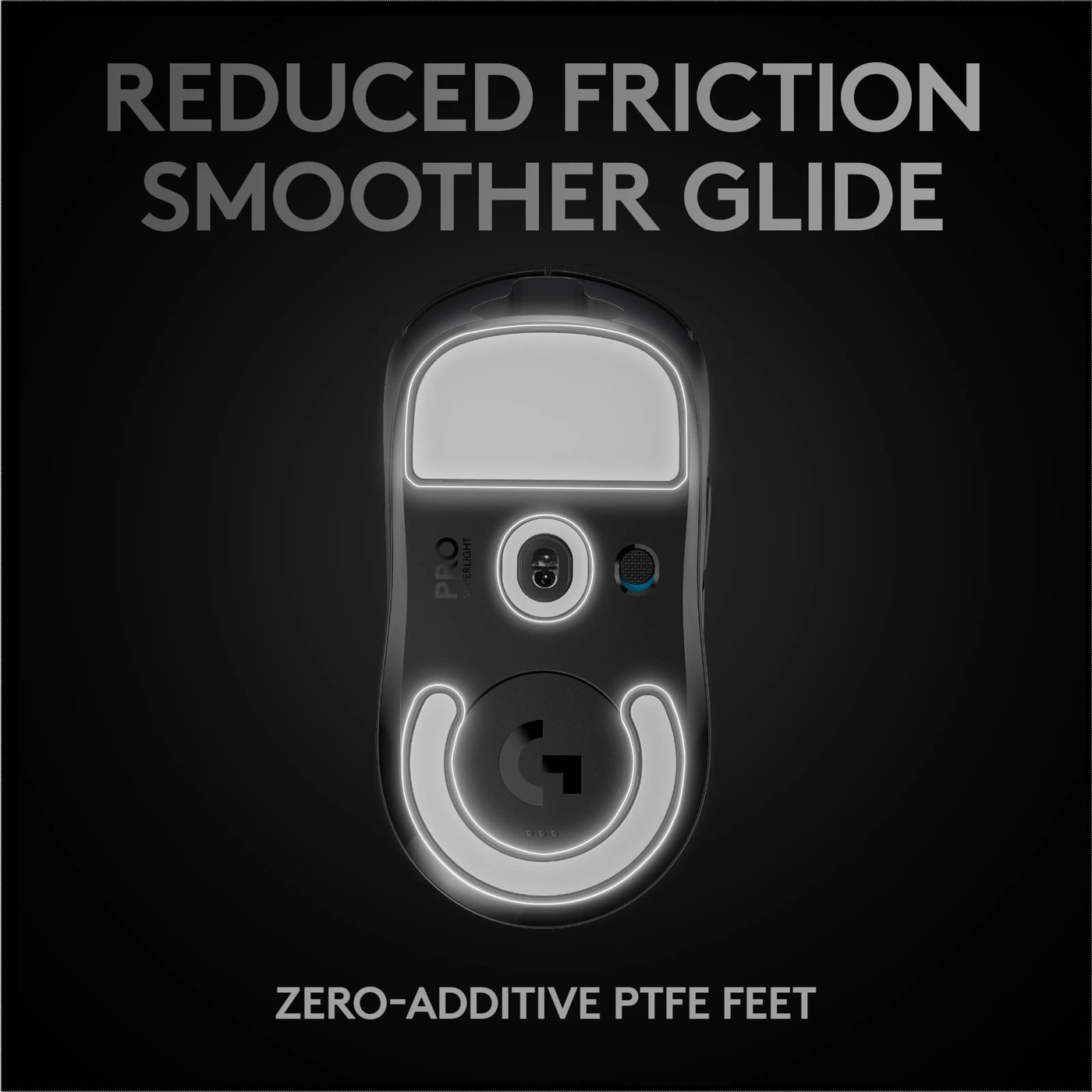 Logitech G Pro X Superlight Trådløs gamingmus Svart