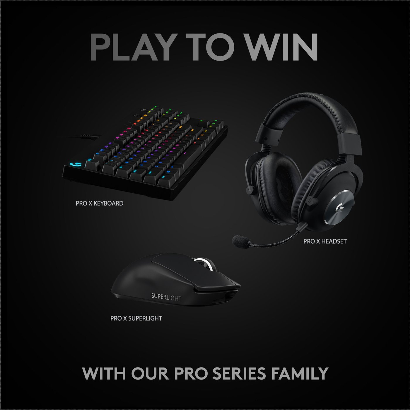 Logitech G Pro X Superlight Trådløs gamingmus Svart