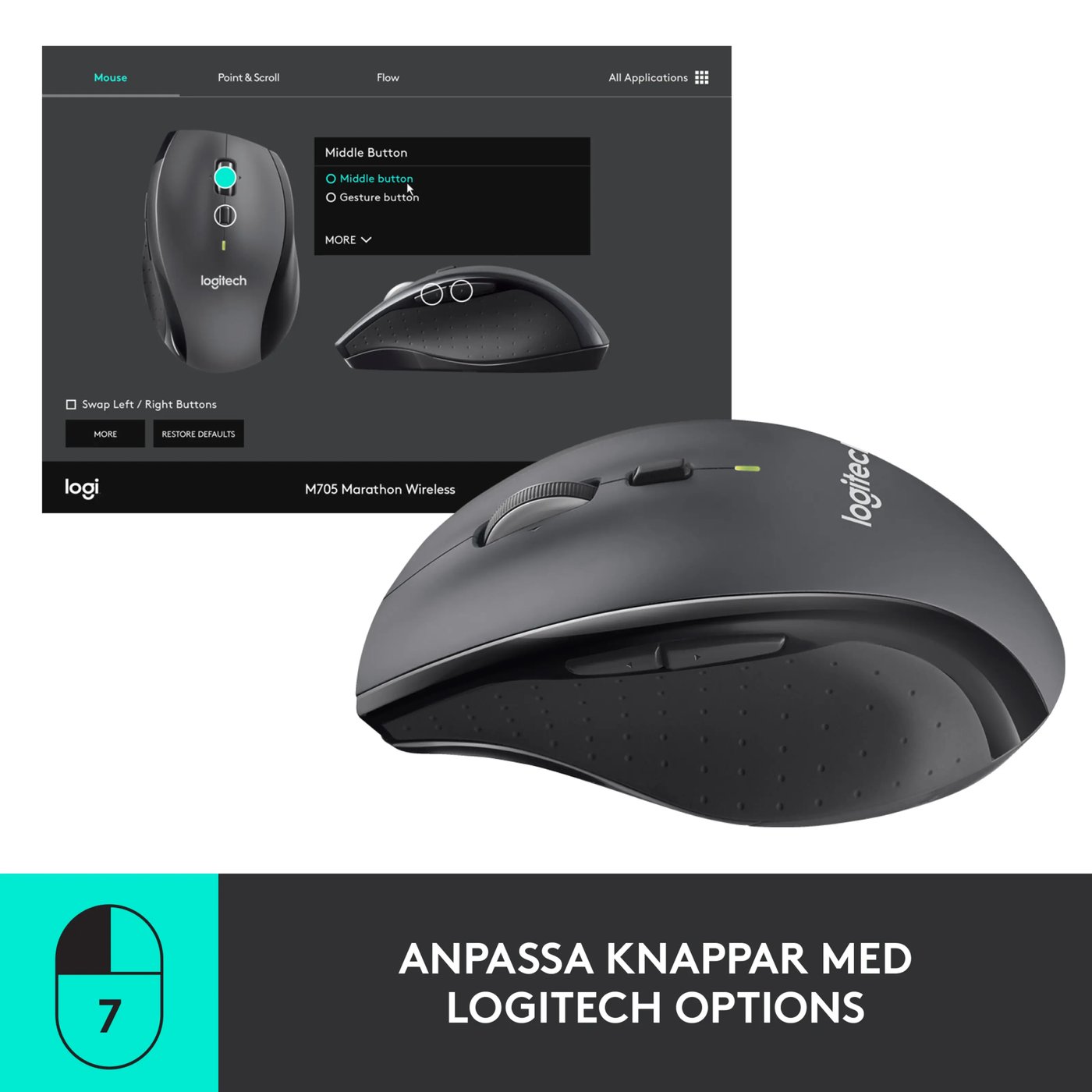 Logitech M705 Trådlös datormus