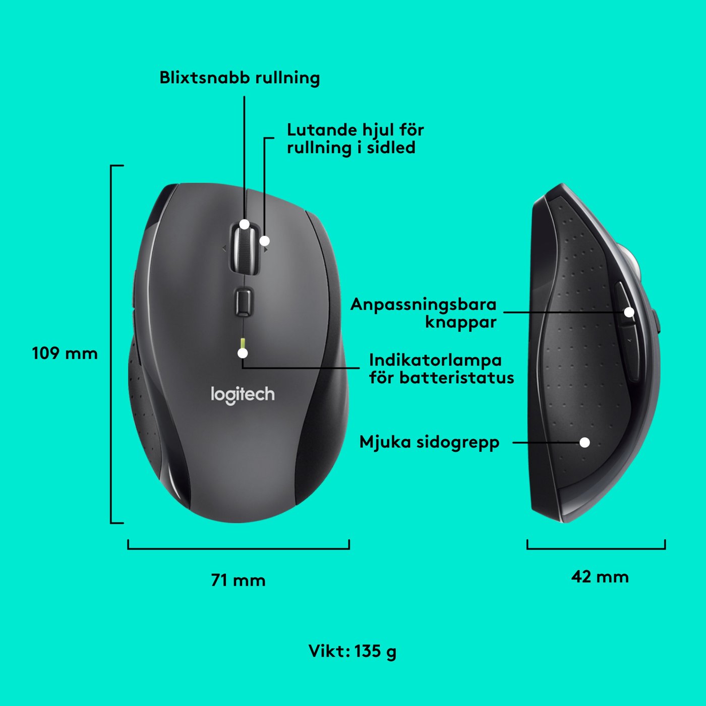 Logitech M705 Trådlös datormus