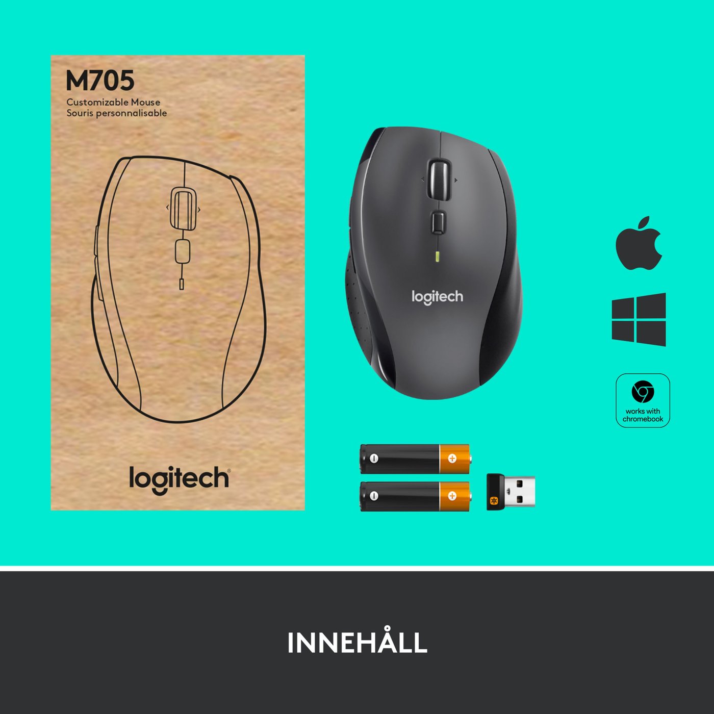 Logitech M705 Trådlös datormus