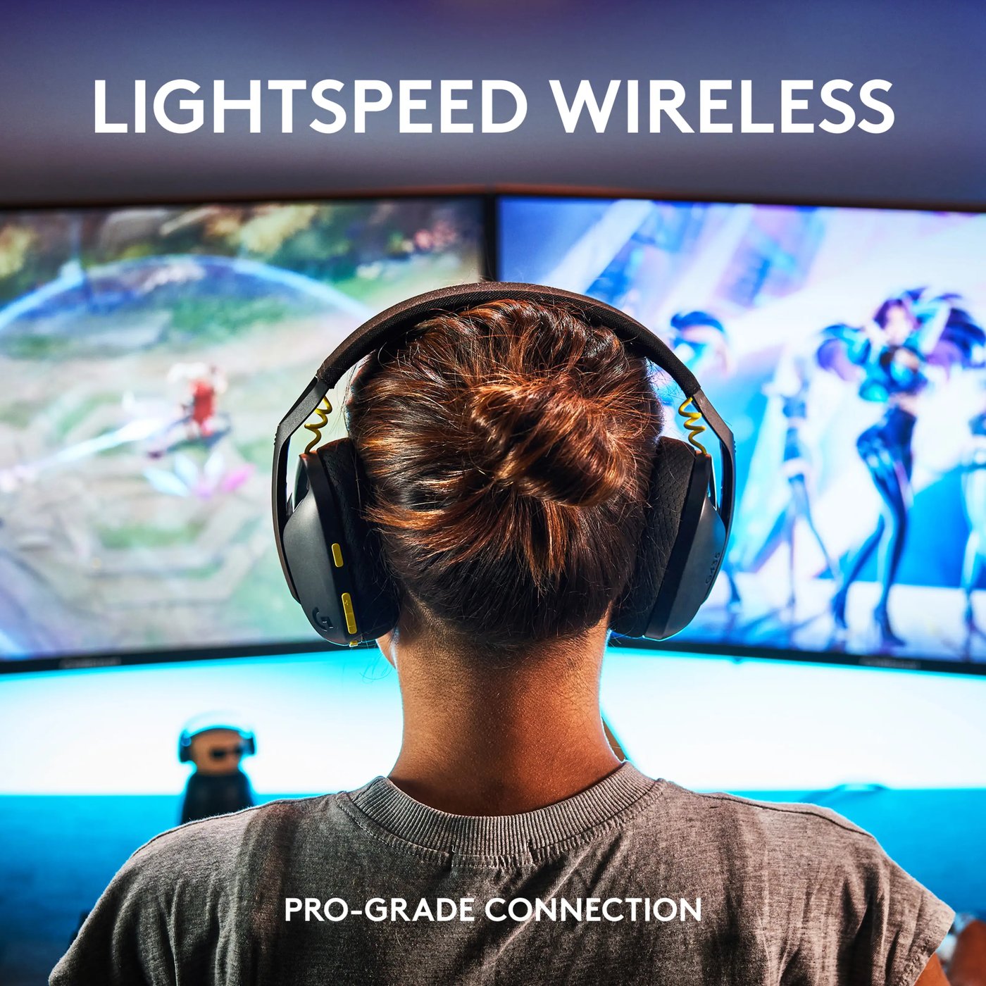Logitech G 435 Lightspeed Trådløst gamingheadset Svart & Neongul