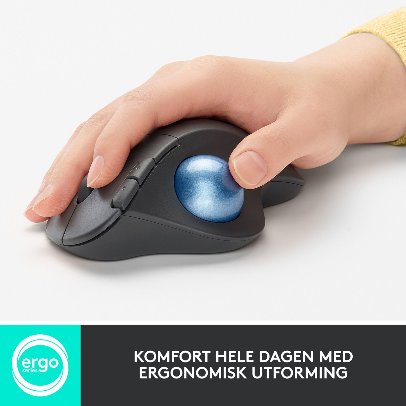 Logitech Ergo M575 Trådløs datamus Svart