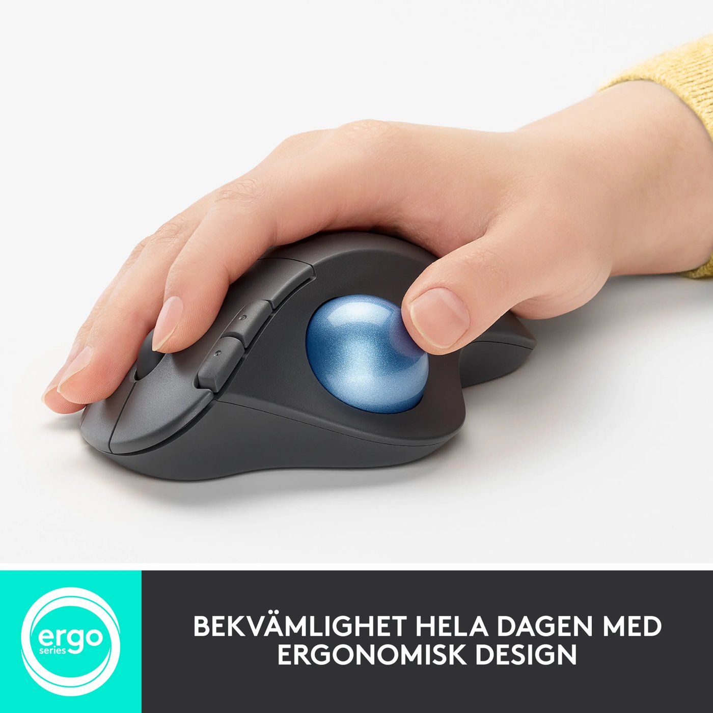 Logitech Ergo M575 Trådlös datormus Svart