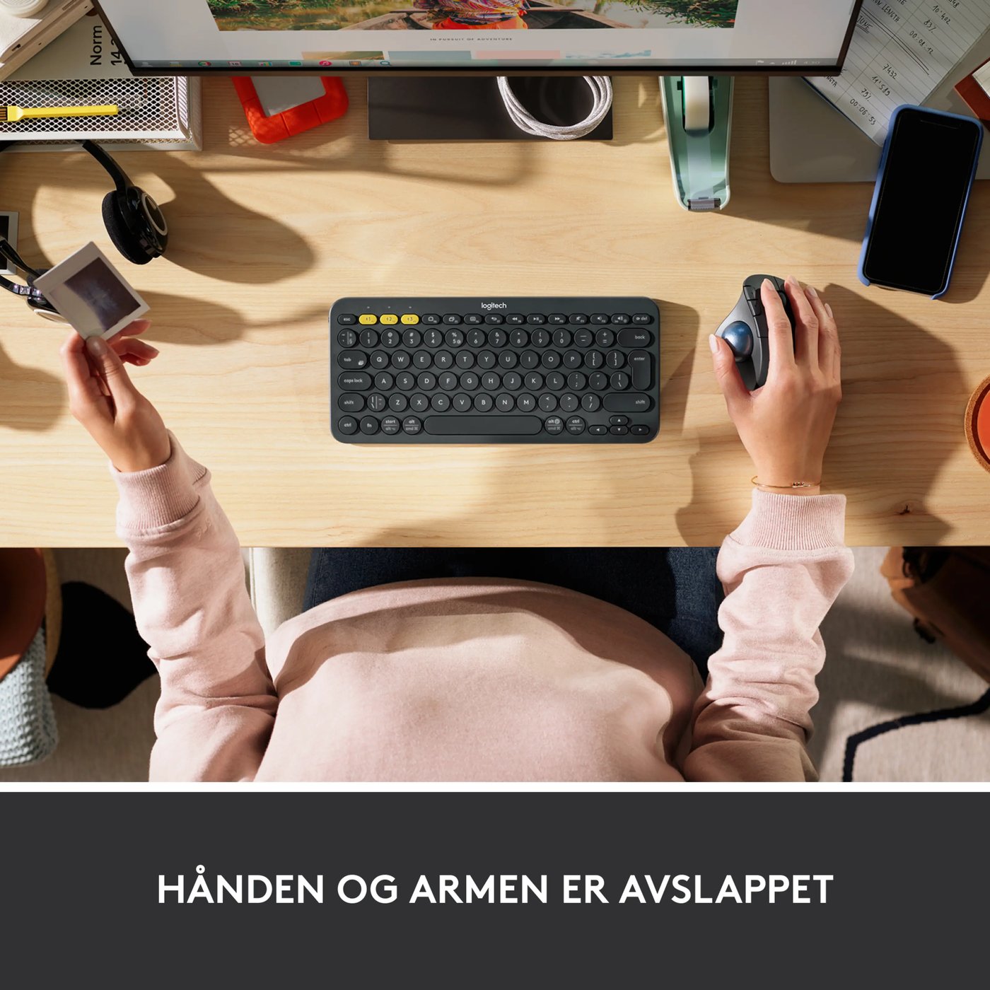 Logitech Ergo M575 Trådløs datamus Svart