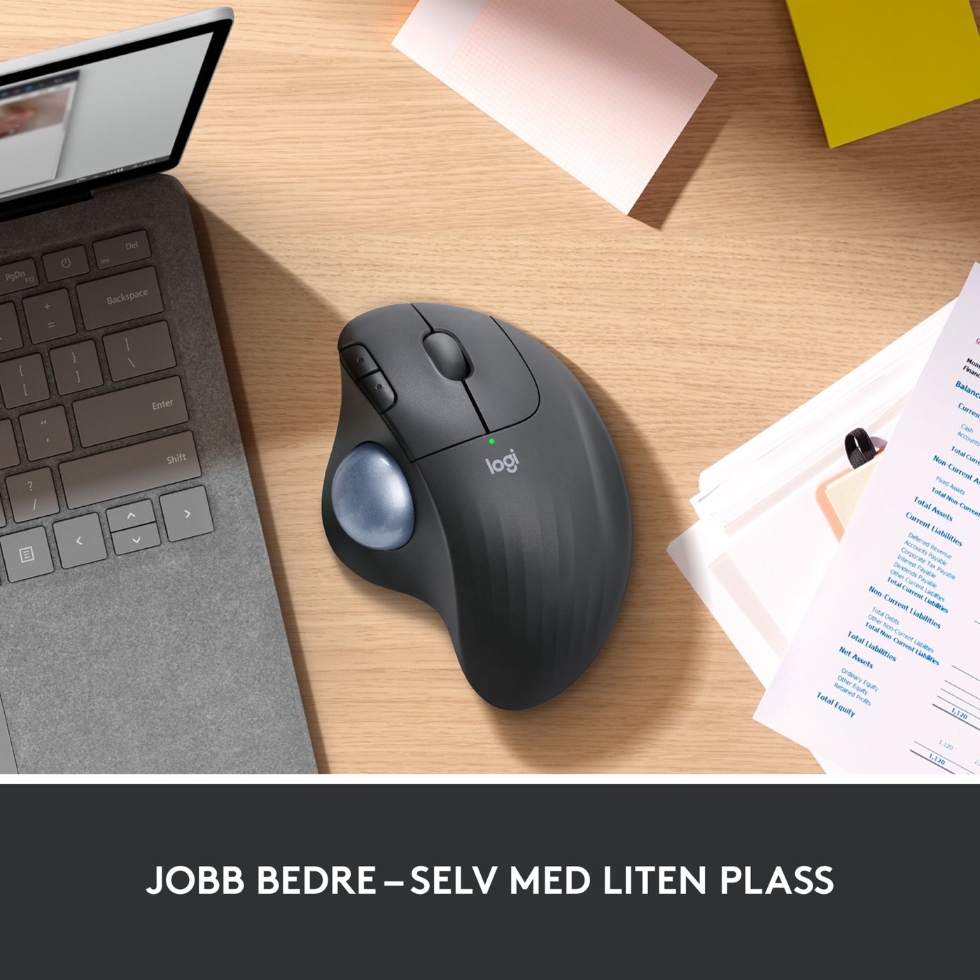 Logitech Ergo M575 Trådløs datamus Svart