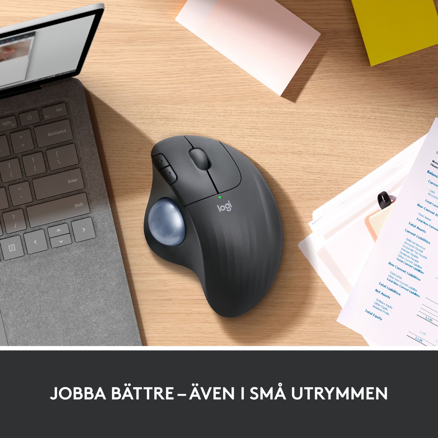 Logitech Ergo M575 Trådlös datormus Svart