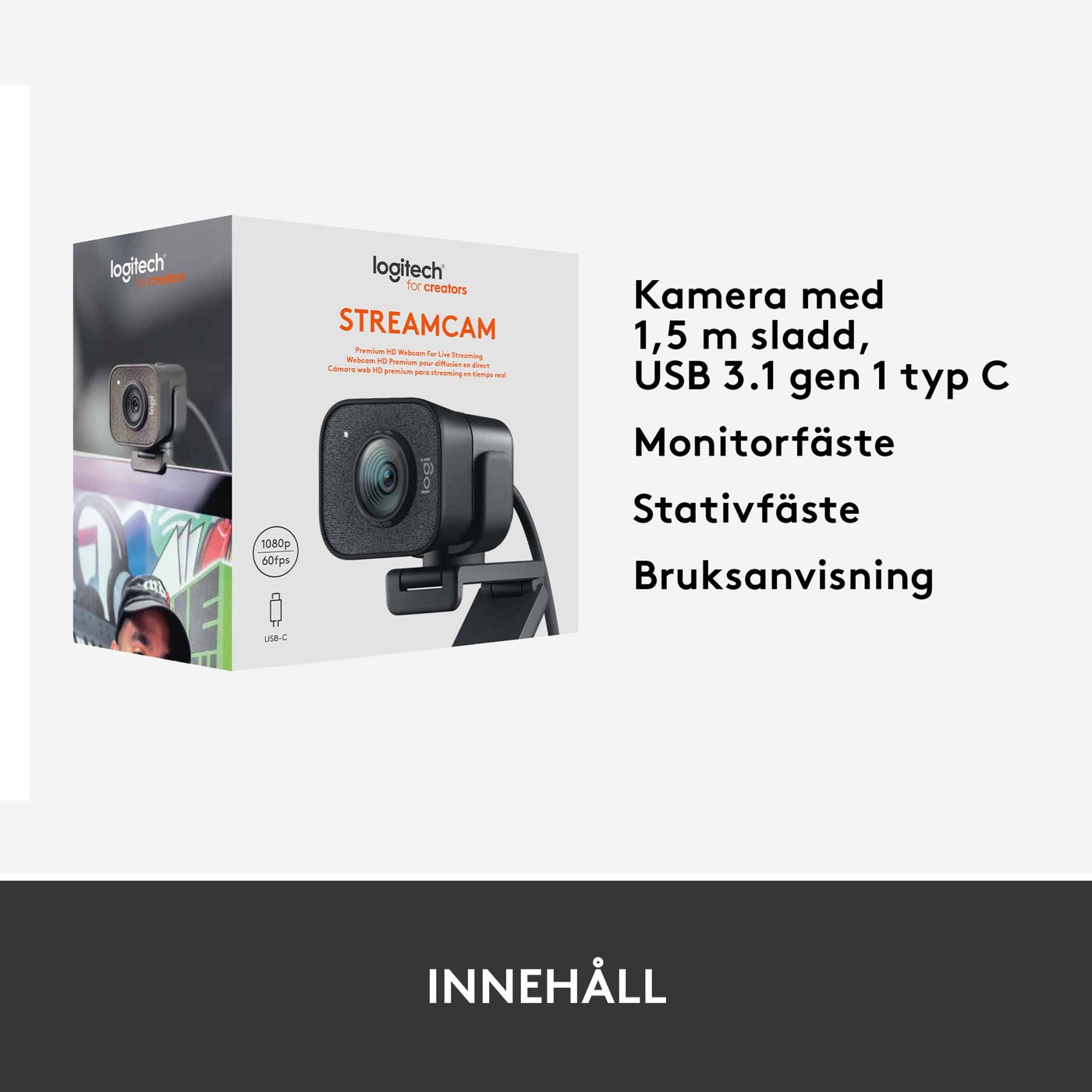 Logitech C Streamcam webbkamera