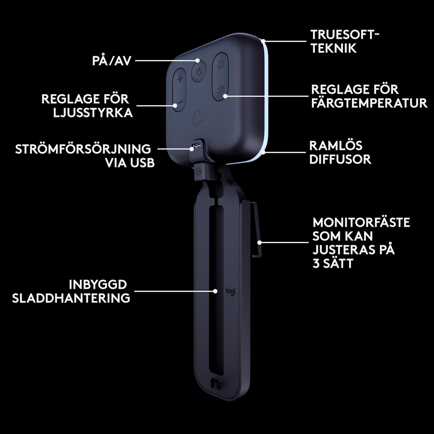Logitech C Litra Glow Streamingbelysning