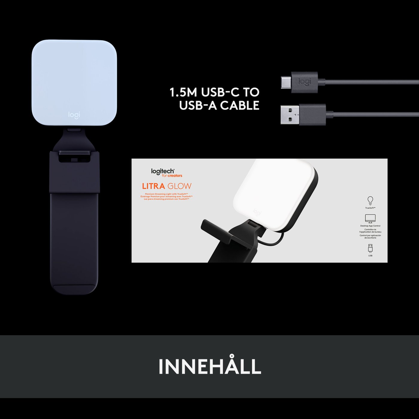 Logitech C Litra Glow Streamingbelysning
