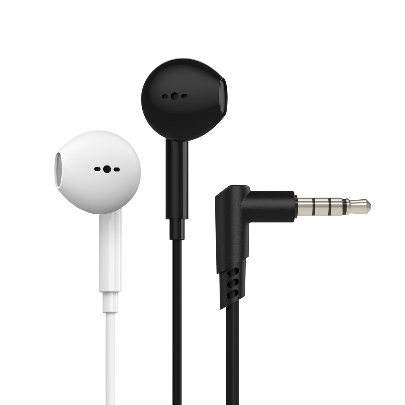 Linocell Hörlurar med mikrofon och 3,5 mm-kontakt Vit