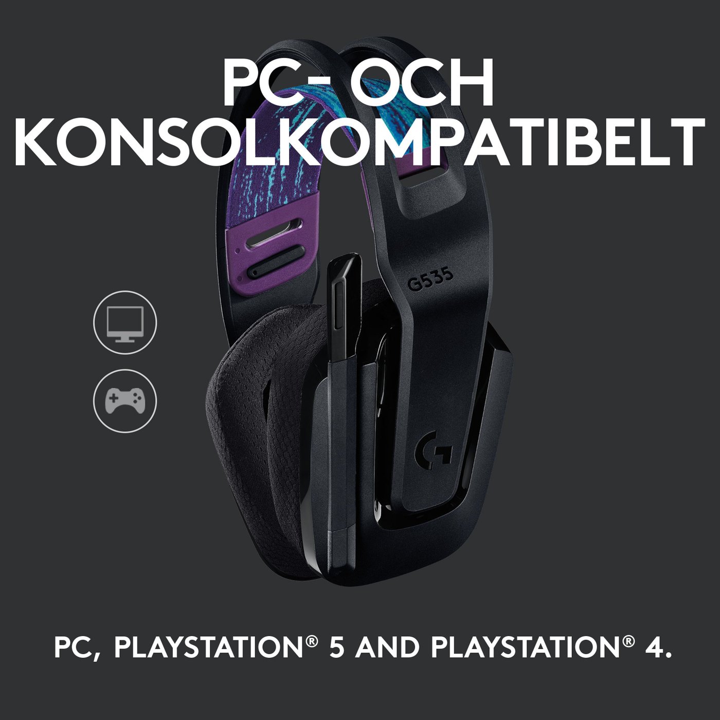 Logitech G 535 Lightspeed Trådlöst gamingheadset