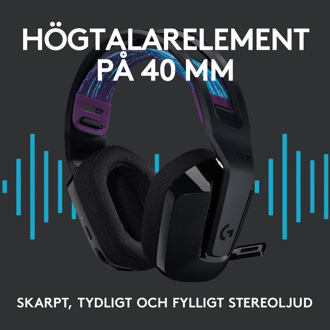 Logitech G 535 Lightspeed Trådlöst gamingheadset