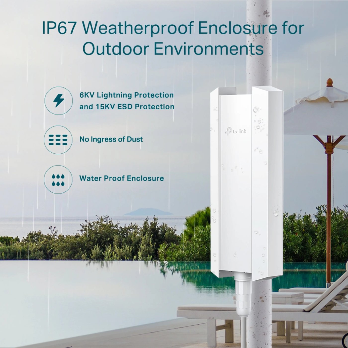 TP-Link Omada EAP610-Outdoor Wifi 6 Roaming-aksesspunkt AX1800