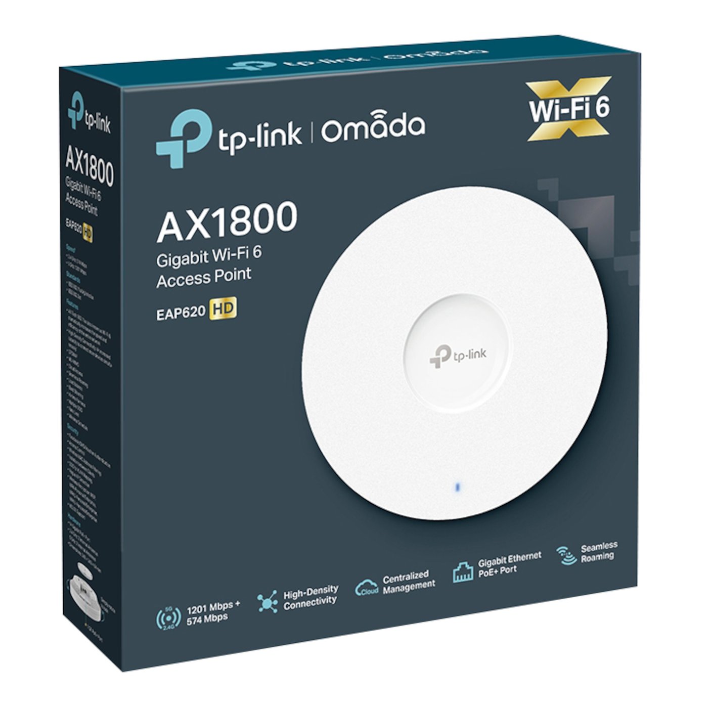 TP-link Omada EAP620 HD Wifi 6 Roaming-accesspunkt AX1800