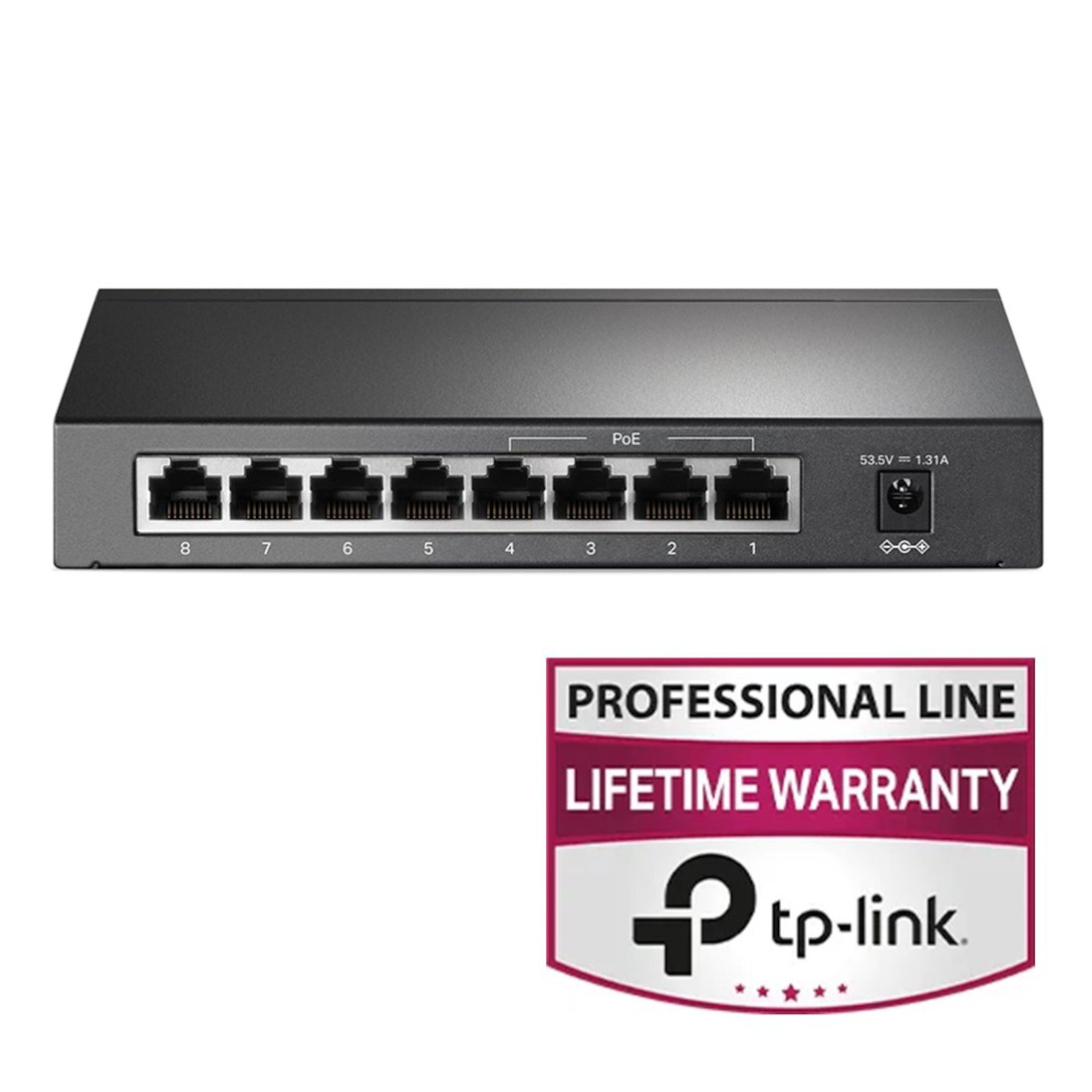 TP-link TL-SG1008P PoE+-gigabitswitch 8 porter
