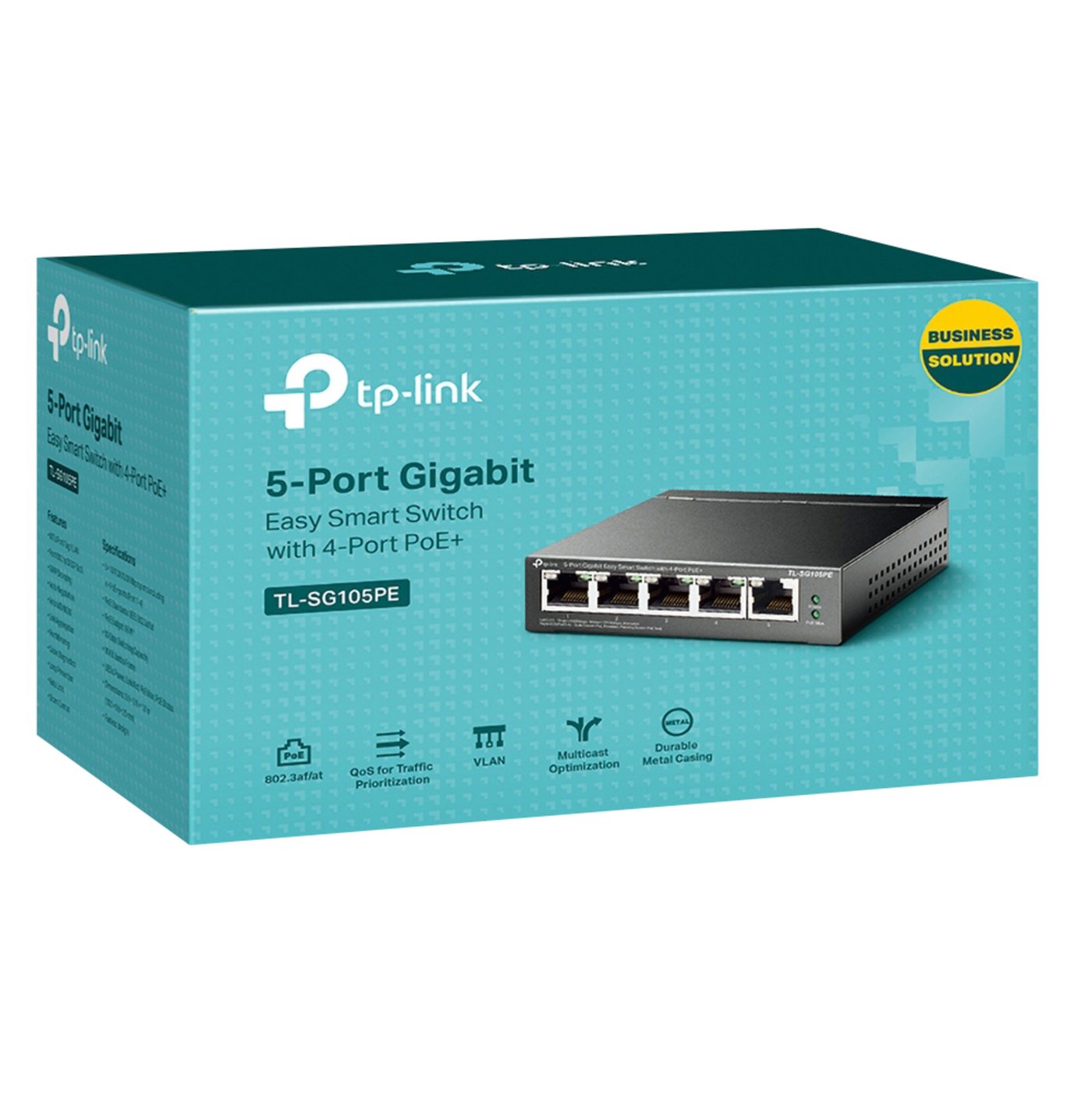 TP-link TL-SG105PE Konfigurerbar gigabitswitch 5 porter PoE+