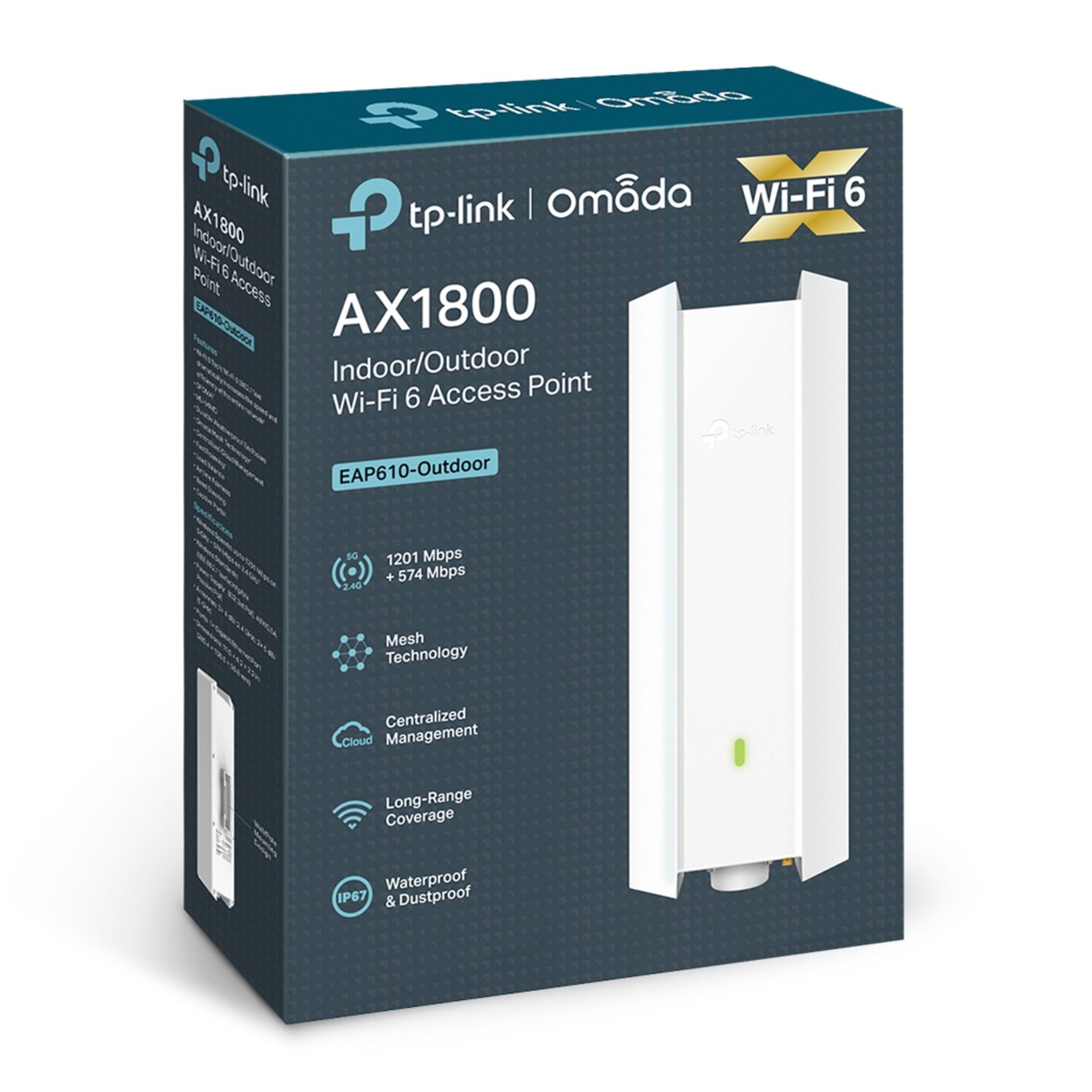 TP-link Omada EAP610-Outdoor Wifi 6 Roaming-accesspunkt AX1800
