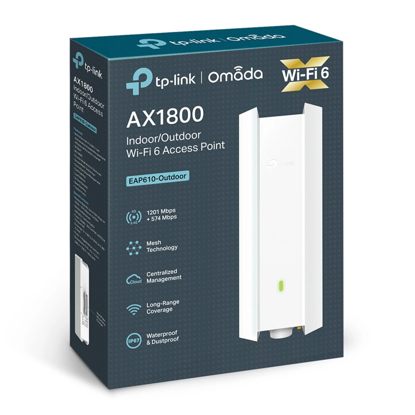 TP-Link Omada EAP610-Outdoor Wifi 6 Roaming-aksesspunkt AX1800