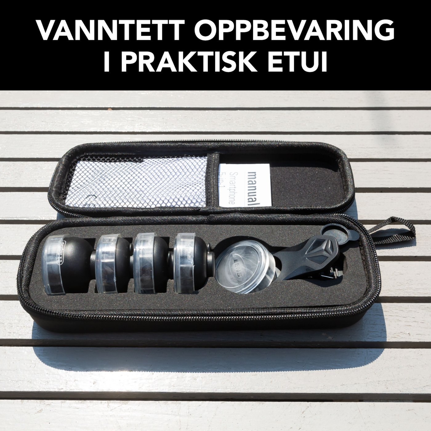 Linocell 5-i-1 Objektiv-kit for mobilkamera