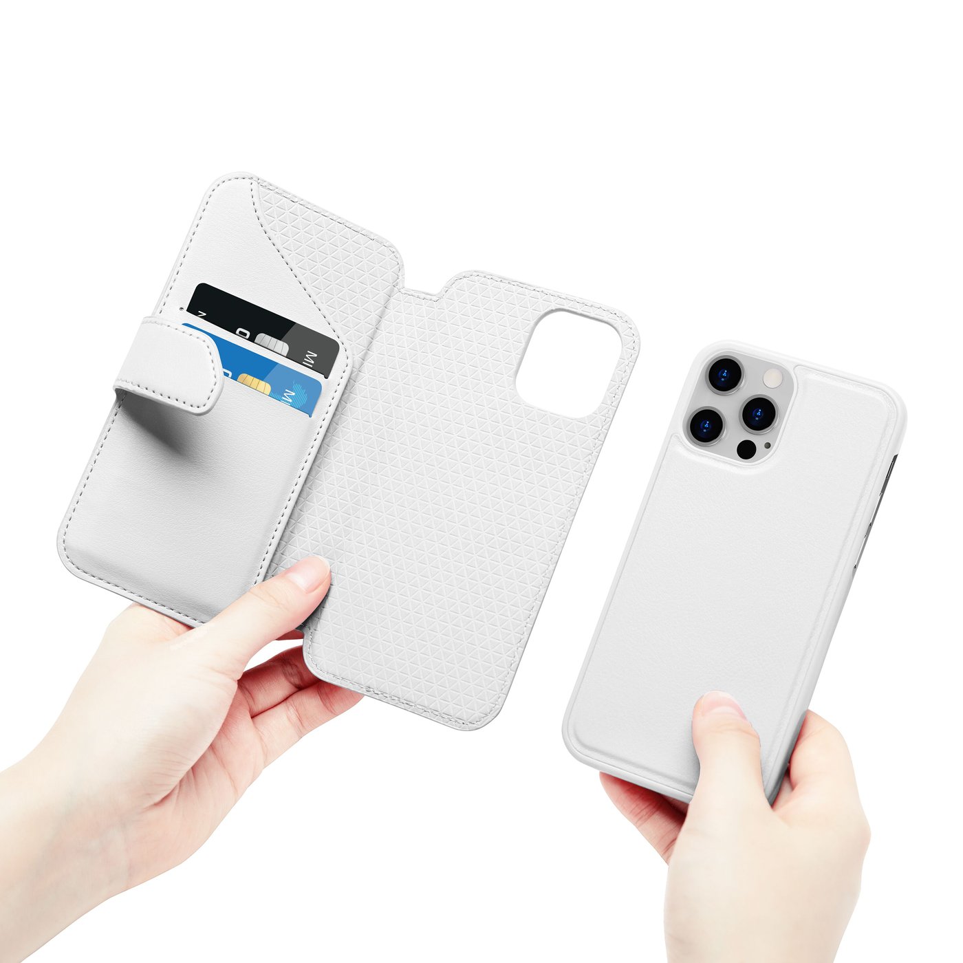 Wallet Case Solo 503 til iPhone 12 og 12 Pro Hvit