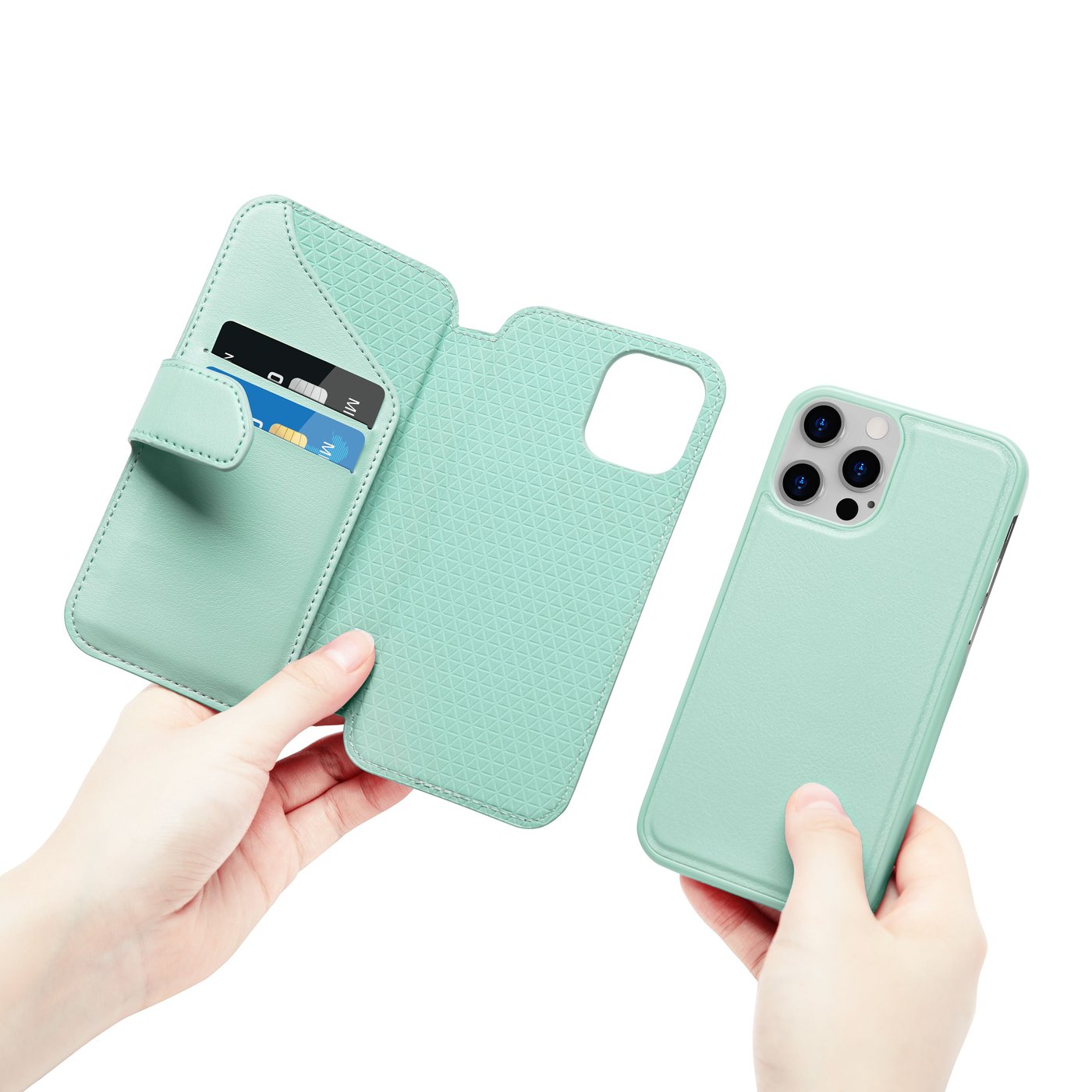 Wallet Case Solo 503 til iPhone 12 og 12 Pro Turkis