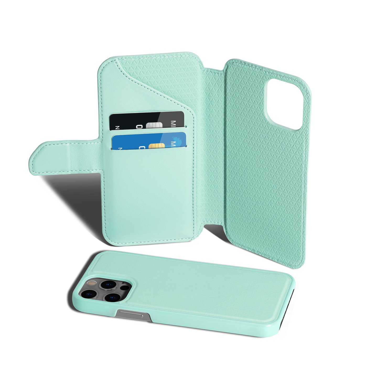 Wallet Case Solo 503 til iPhone 12 og 12 Pro Turkis