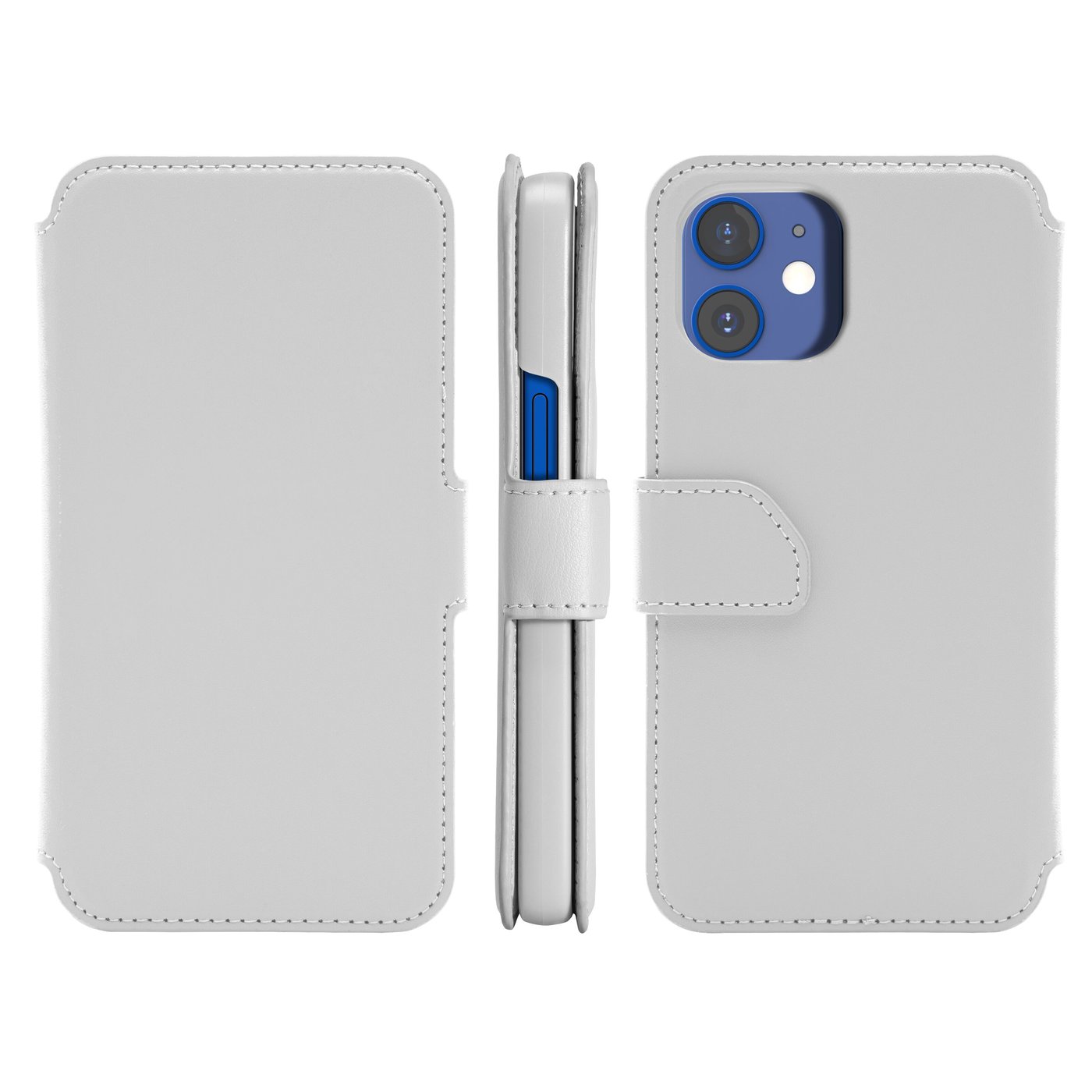 Wallet Case Solo 502 till iPhone 12 mini Grå