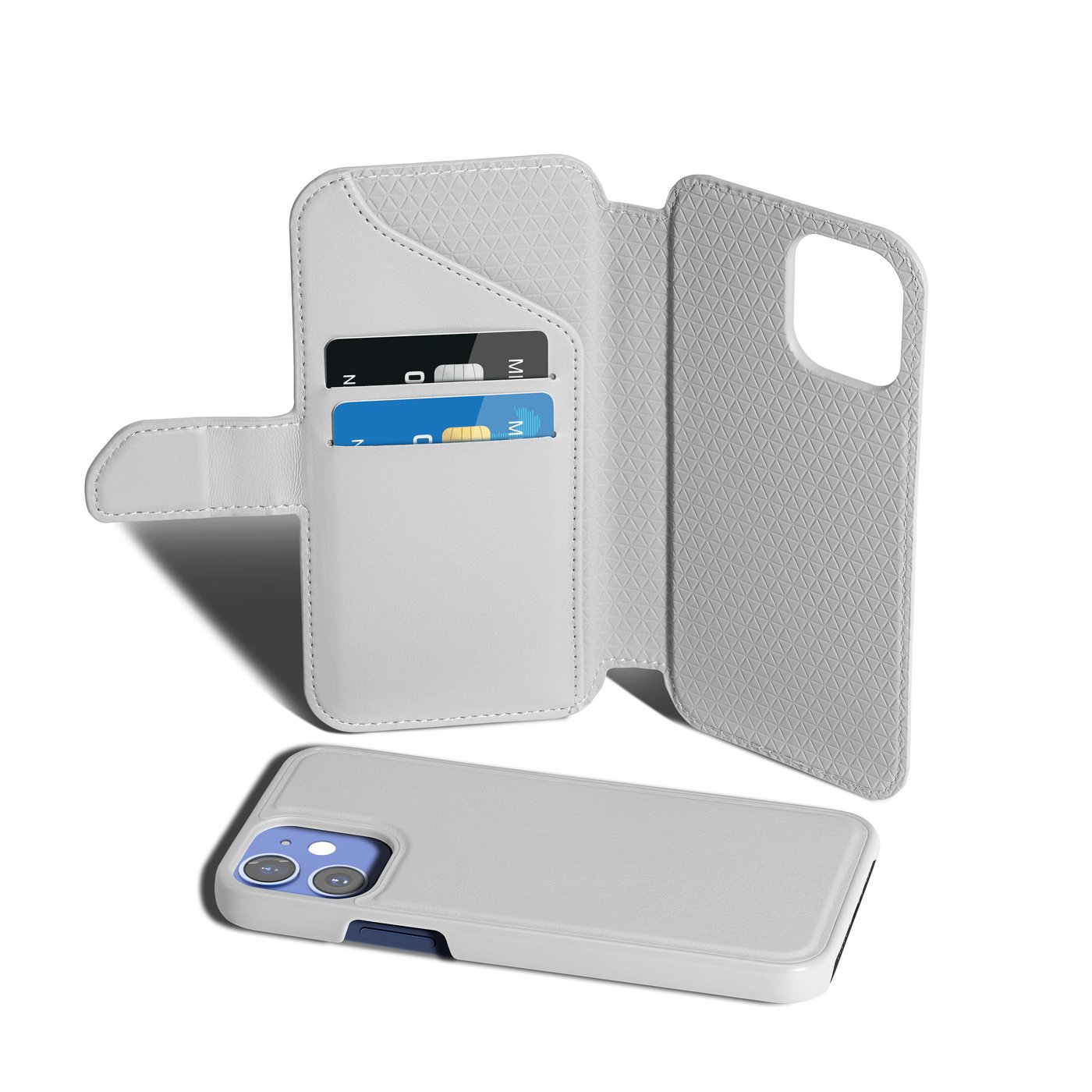 Wallet Case Solo 502 till iPhone 12 mini Grå