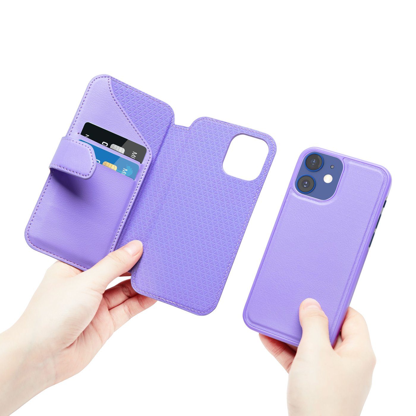 Wallet Case Solo 502 til iPhone 12 mini Lilla