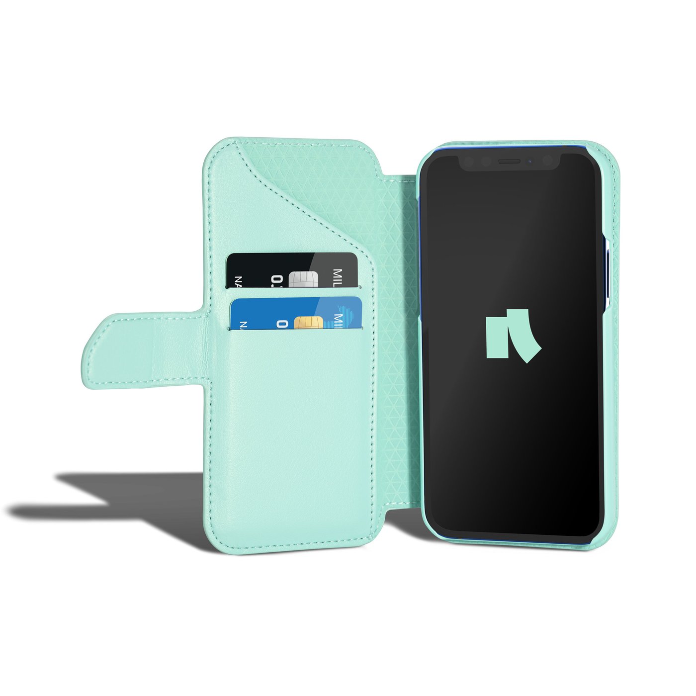Wallet Case Solo 502 til iPhone 12 mini Turkis
