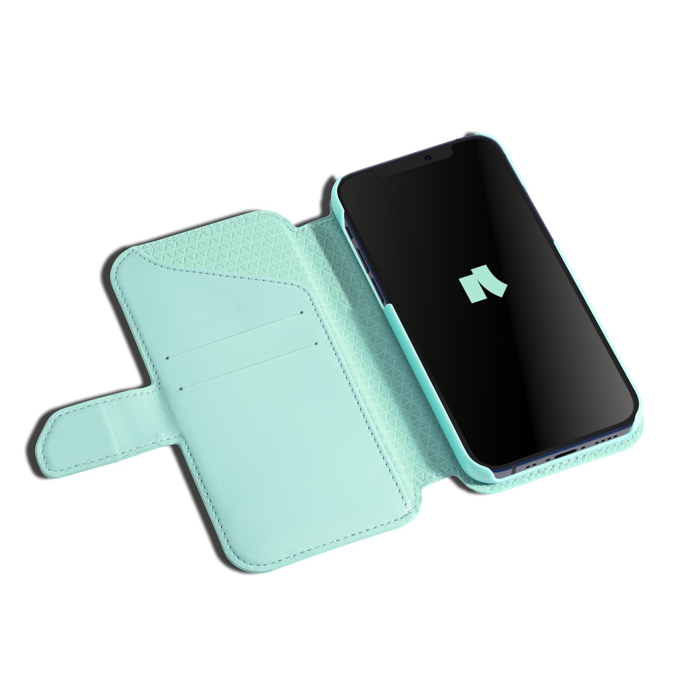 Wallet Case Solo 502 til iPhone 12 mini Turkis