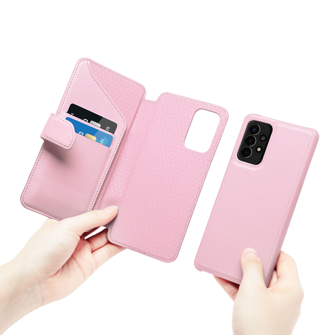 Wallet Case Solo 505 til Galaxy A52 5G Rosa