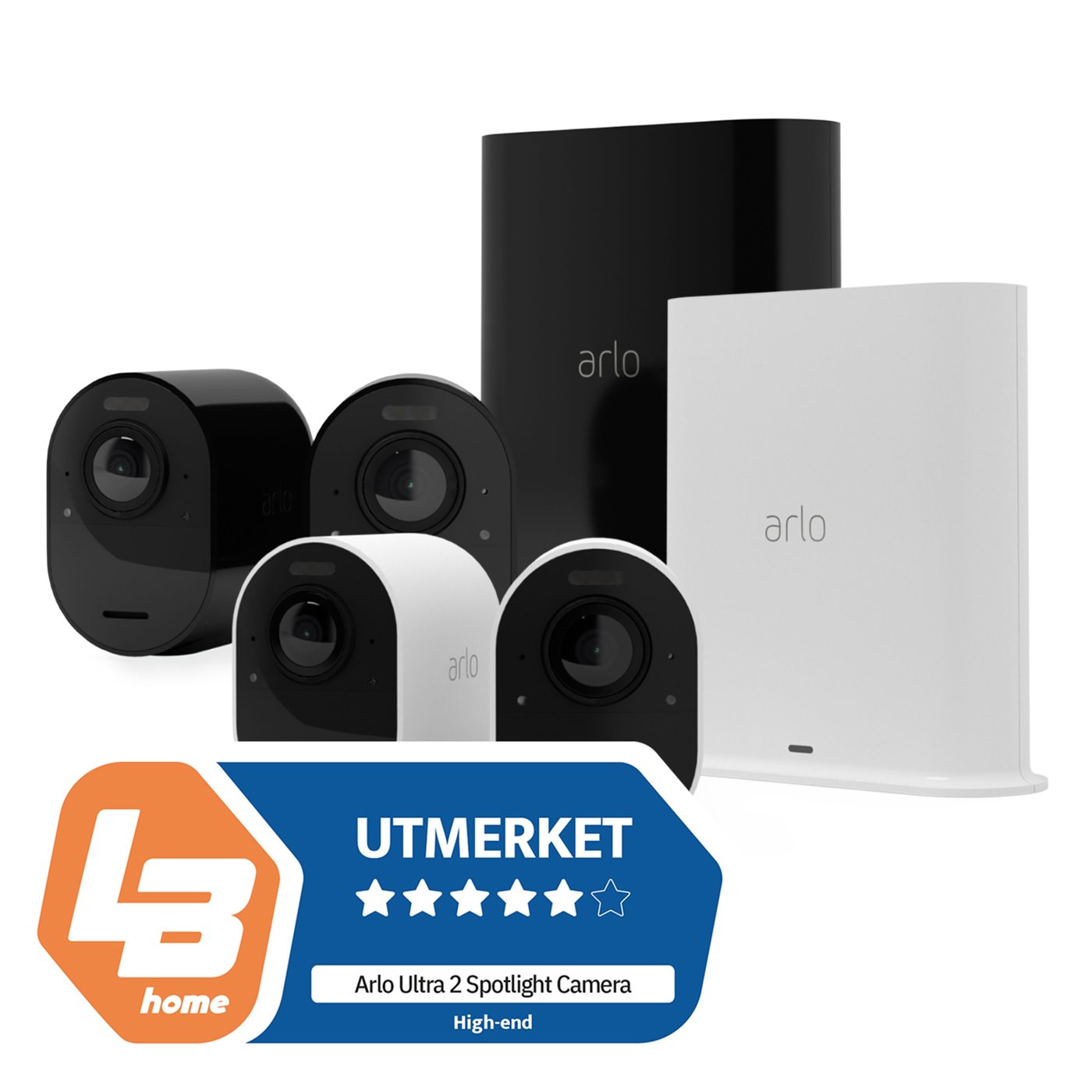 Arlo Ultra 2 Spotlight Trådløst overvåkingskamera 2-pk. Hvit
