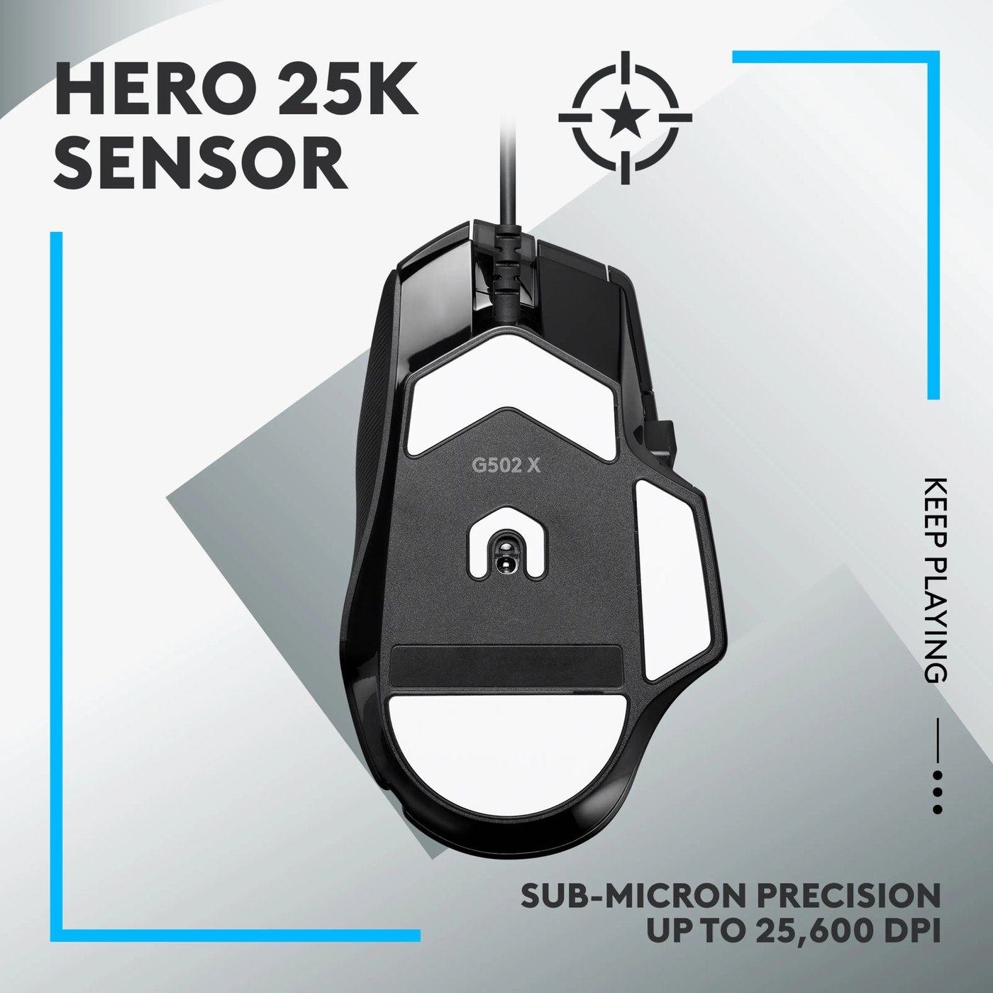 Logitech G 502 X Kablet gamingmus Svart