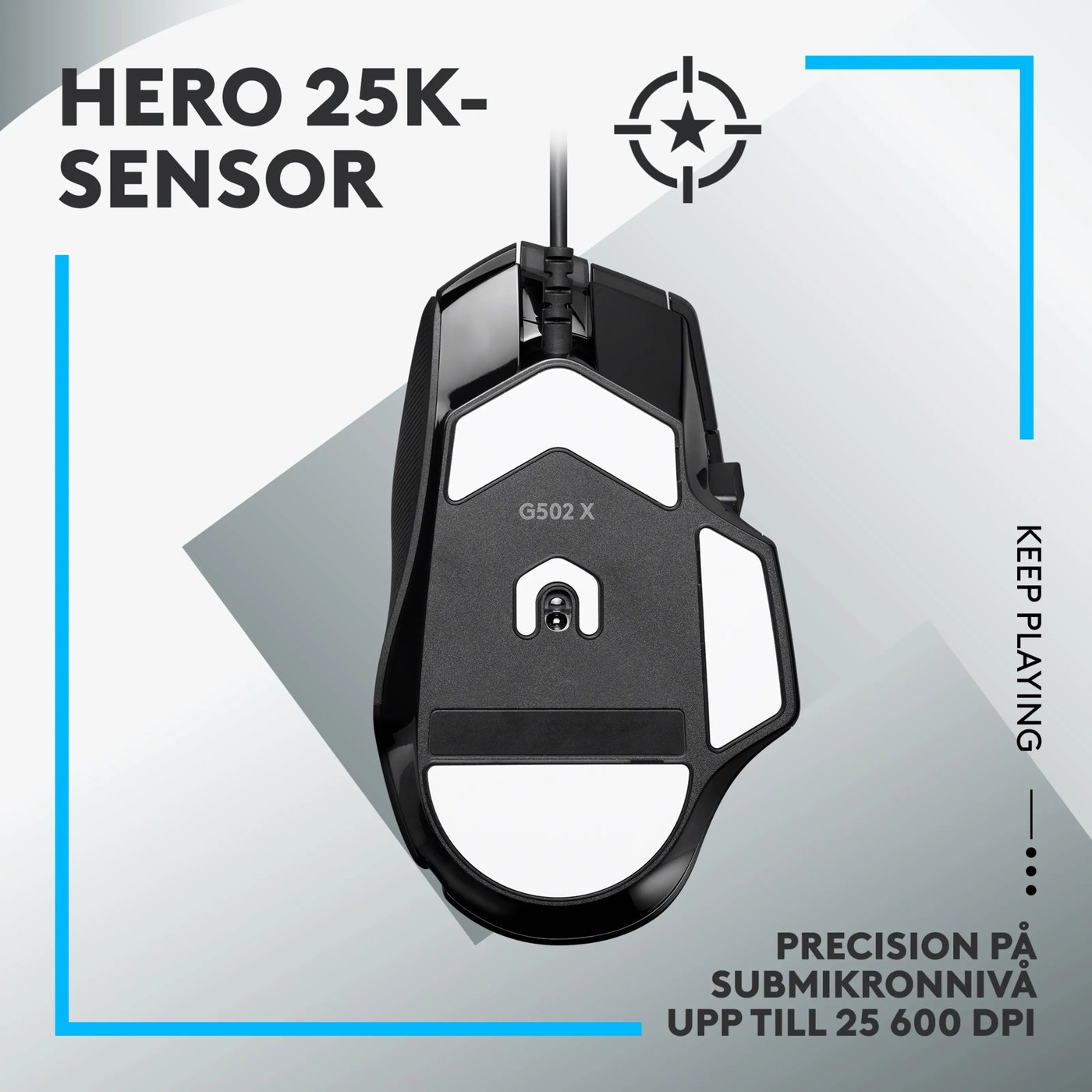 Logitech G 502 X Trådbunden gamingmus Svart