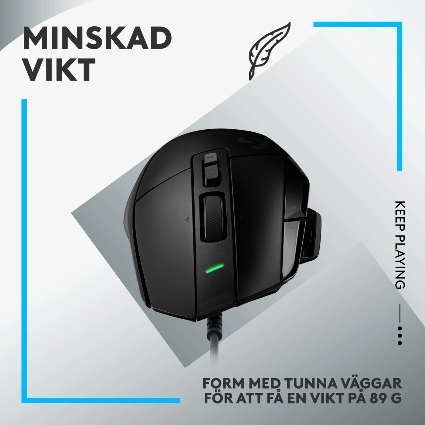 Logitech G 502 X Trådbunden gamingmus Svart