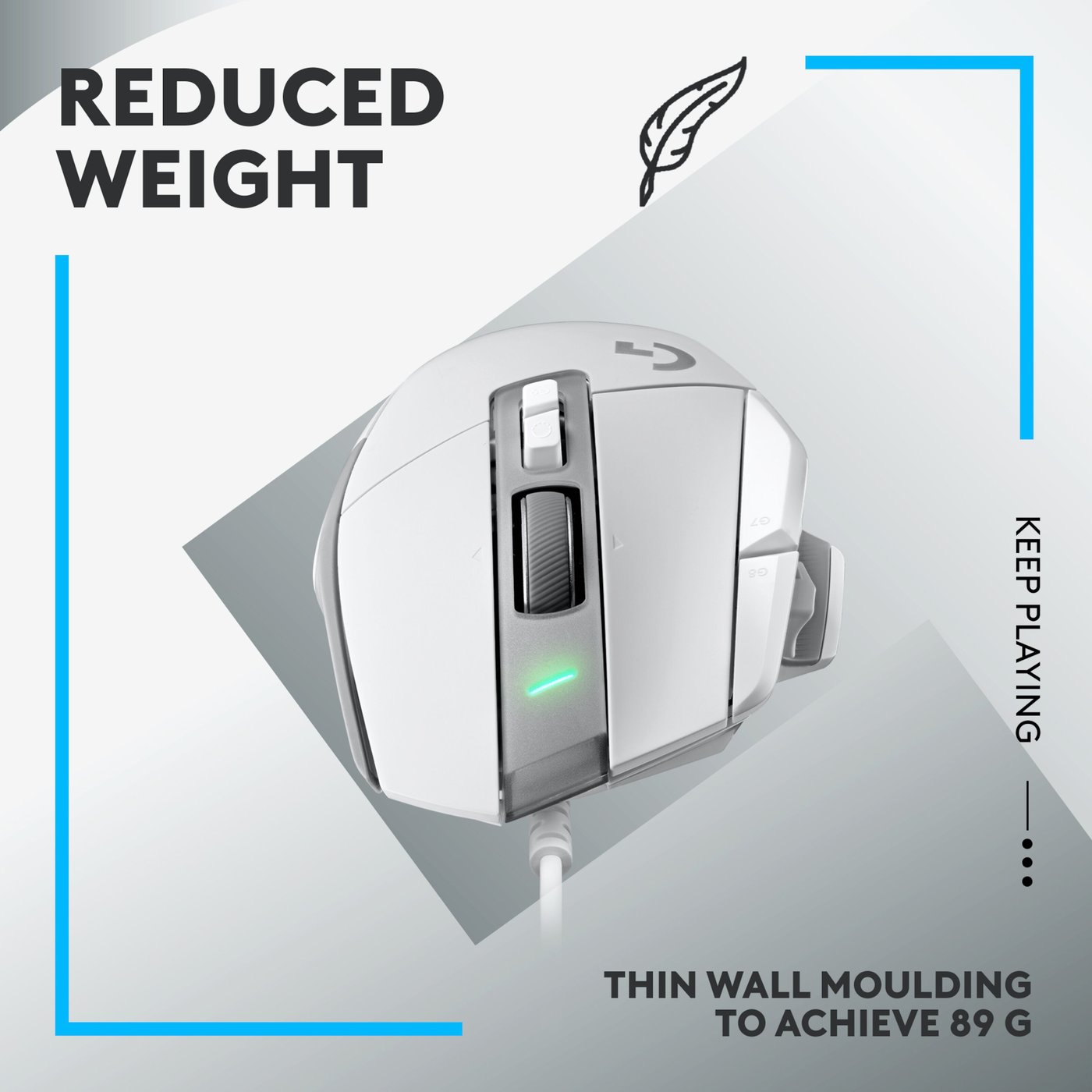 Logitech G 502 X Kablet gamingmus Hvit