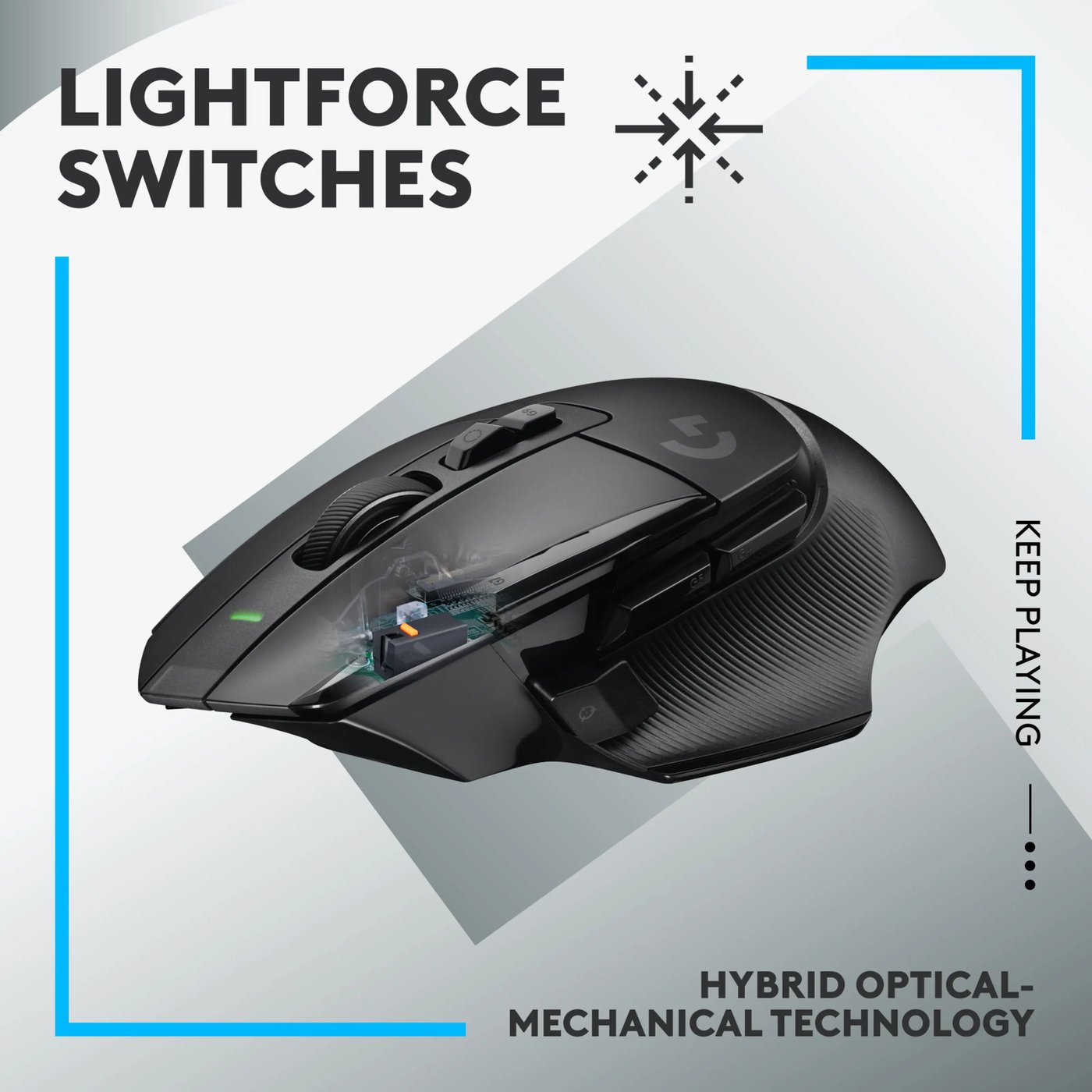 Logitech G 502 X Lightspeed Trådløs gamingmus Svart