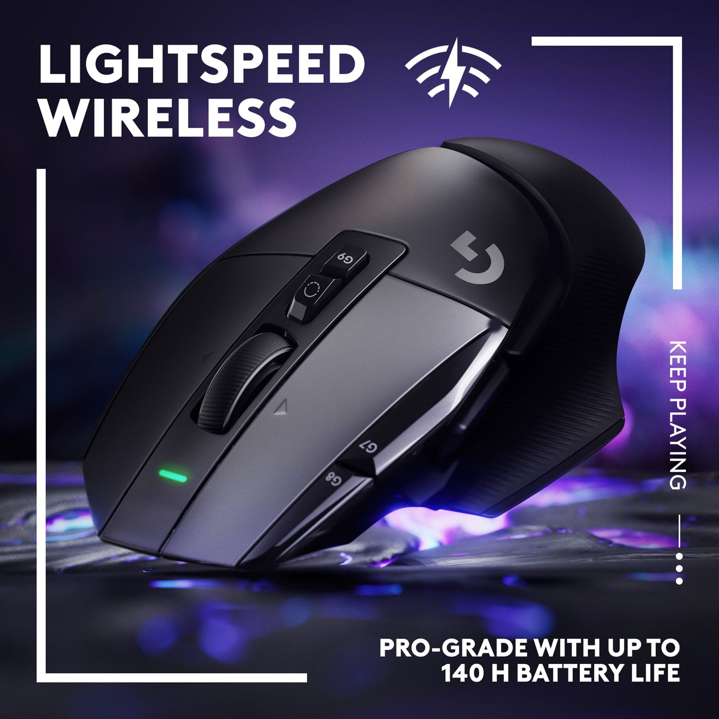 Logitech G 502 X Lightspeed Trådløs gamingmus Svart