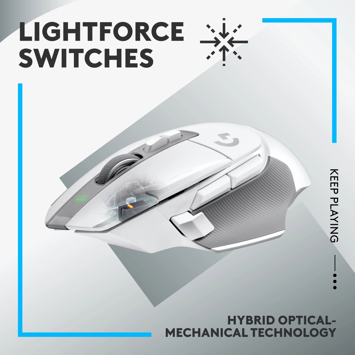 Logitech G 502 X Lightspeed Trådløs gamingmus Hvit