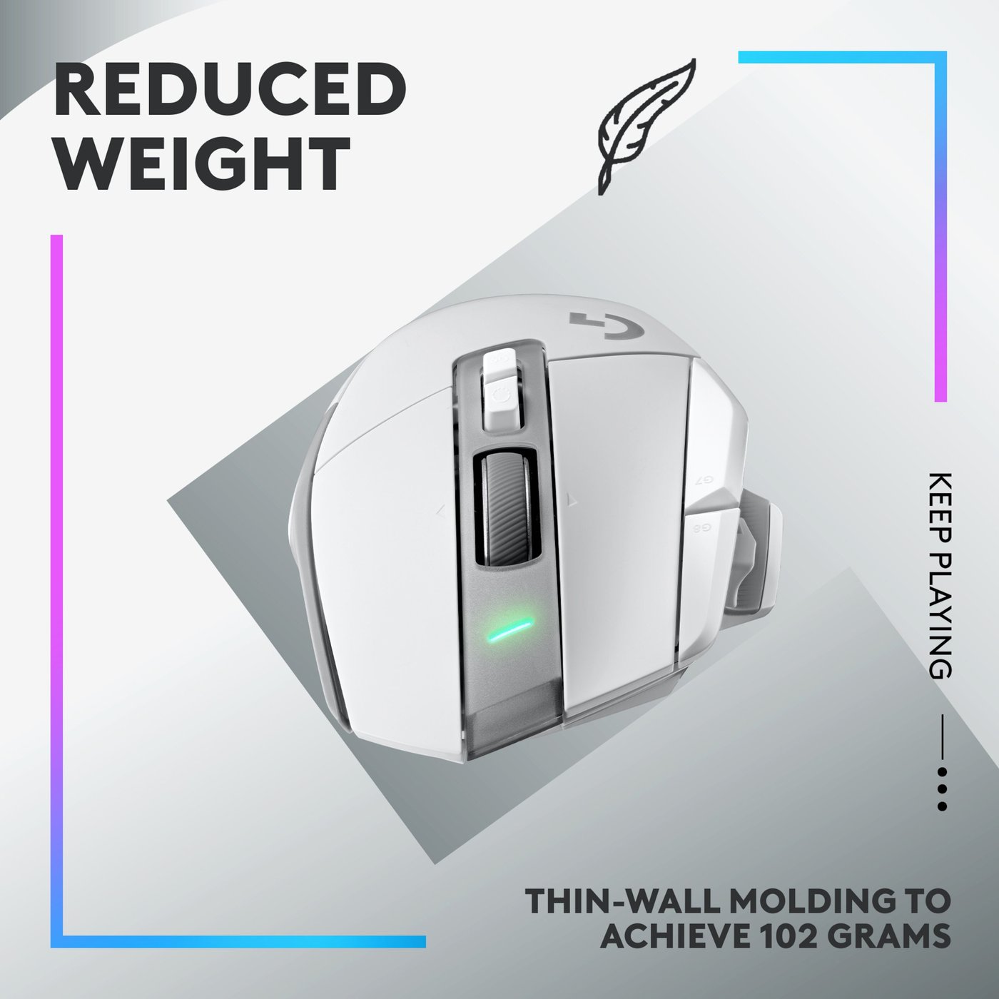 Logitech G 502 X Lightspeed Trådløs gamingmus Hvit