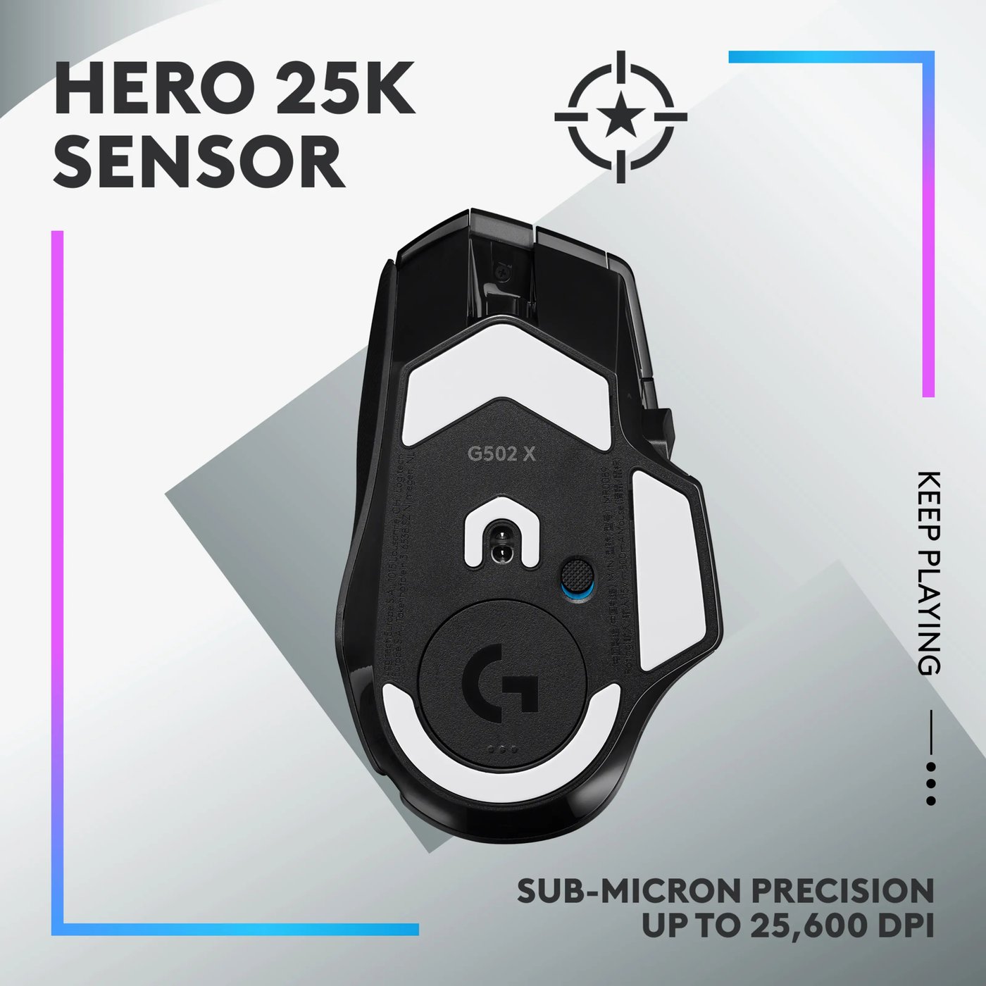 Logitech G 502 X Plus Trådløs gamingmus Svart