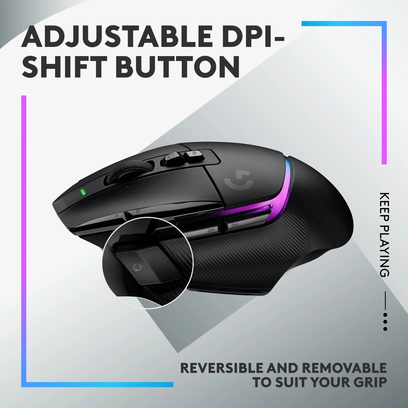 Logitech G 502 X Plus Trådløs gamingmus Svart