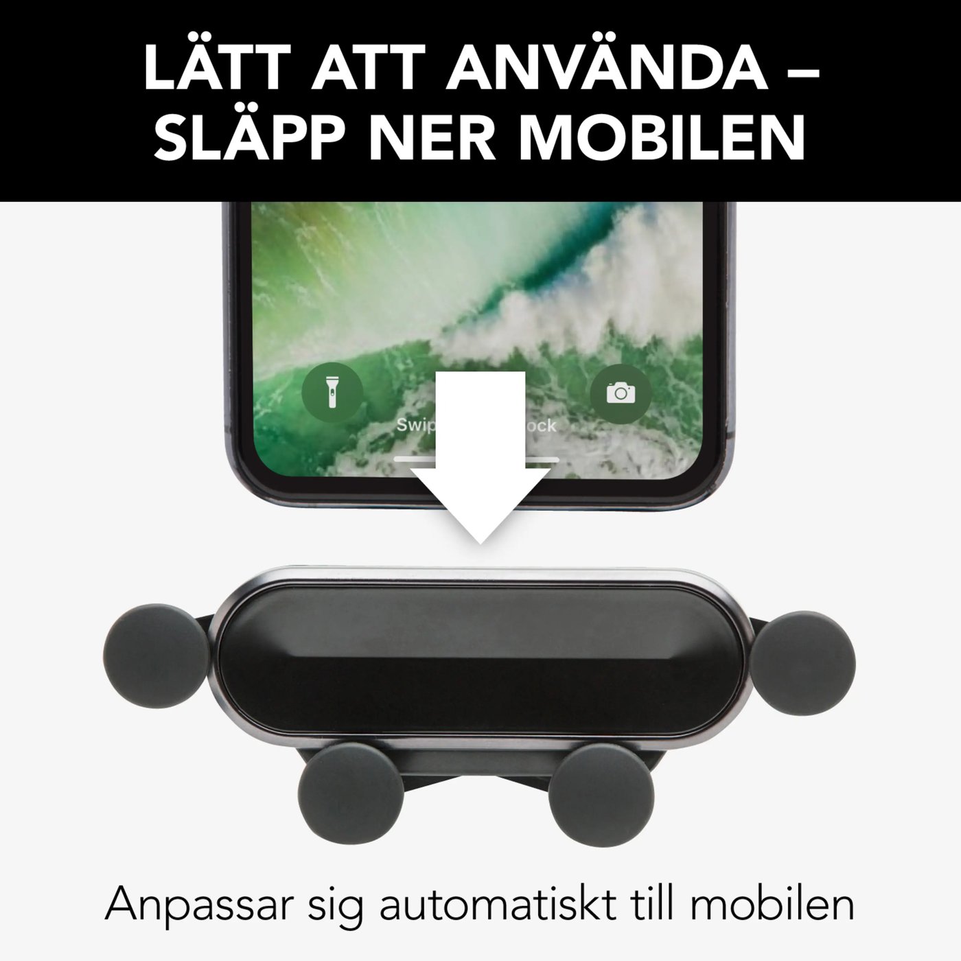 Linocell Mobilhållare med snabbfäste för vindruta