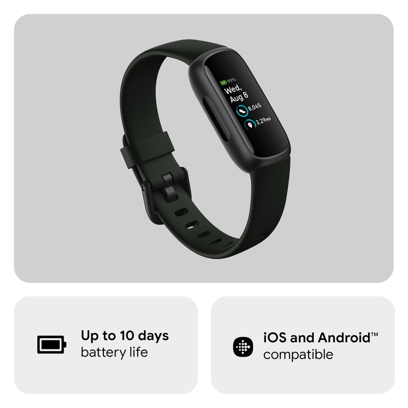 Fitbit Inspire 3 Aktivitetsarmbånd Black/Midnight Zen